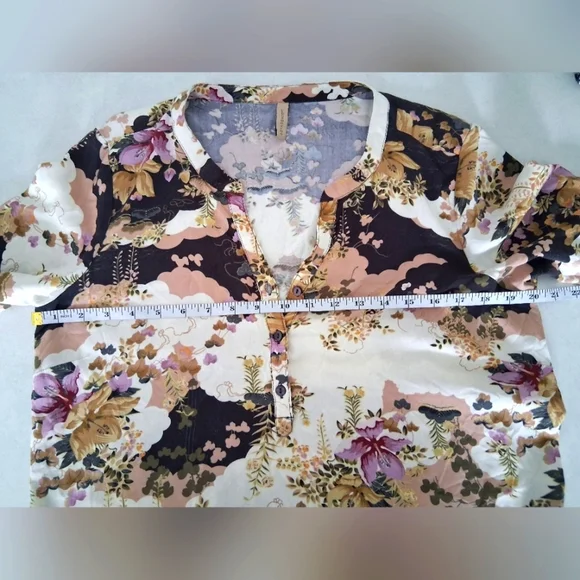 Soyaconcept/ Floral Print Blouse/ Violet Mist Combi./ Size US L - Picture 11 of 12